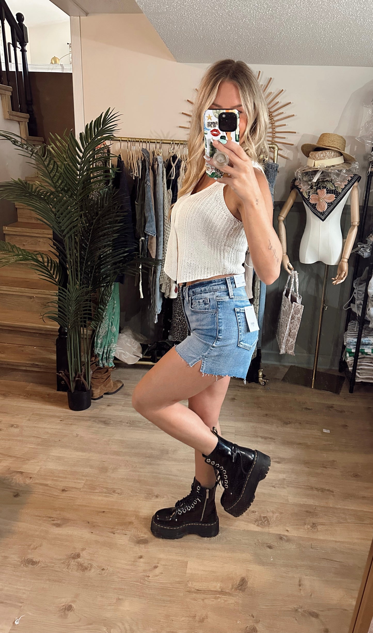 Rebecca High Rise A Line Shorts