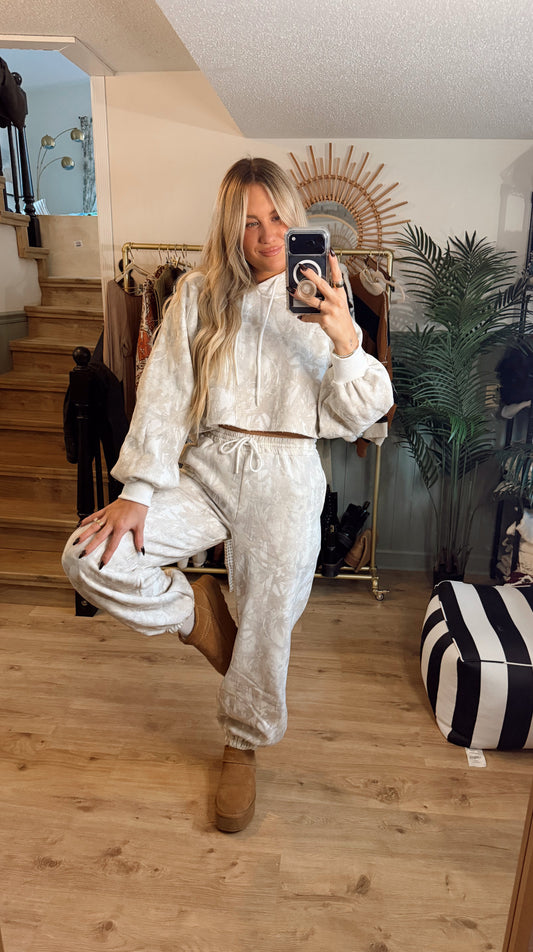 White Camo Lounge Set