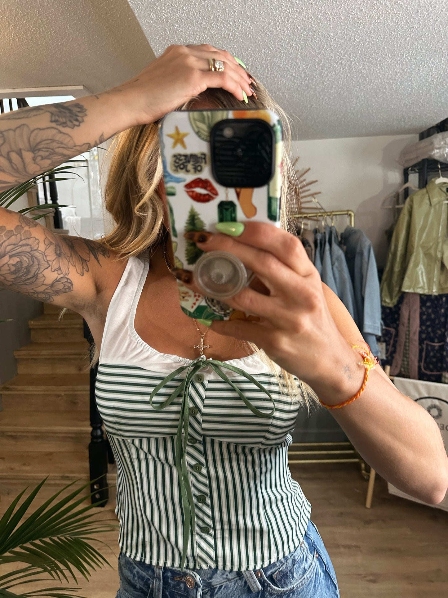 Ivy Striped Bustier Top