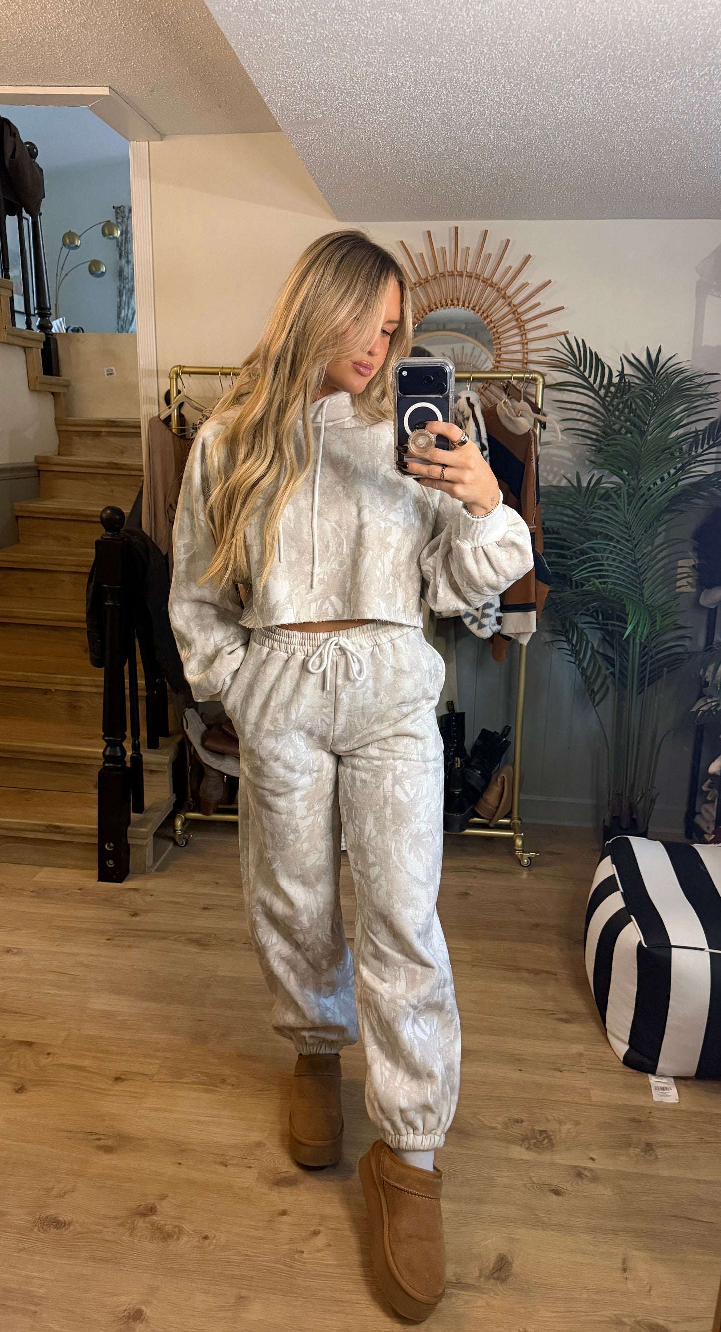 White Camo Lounge Set