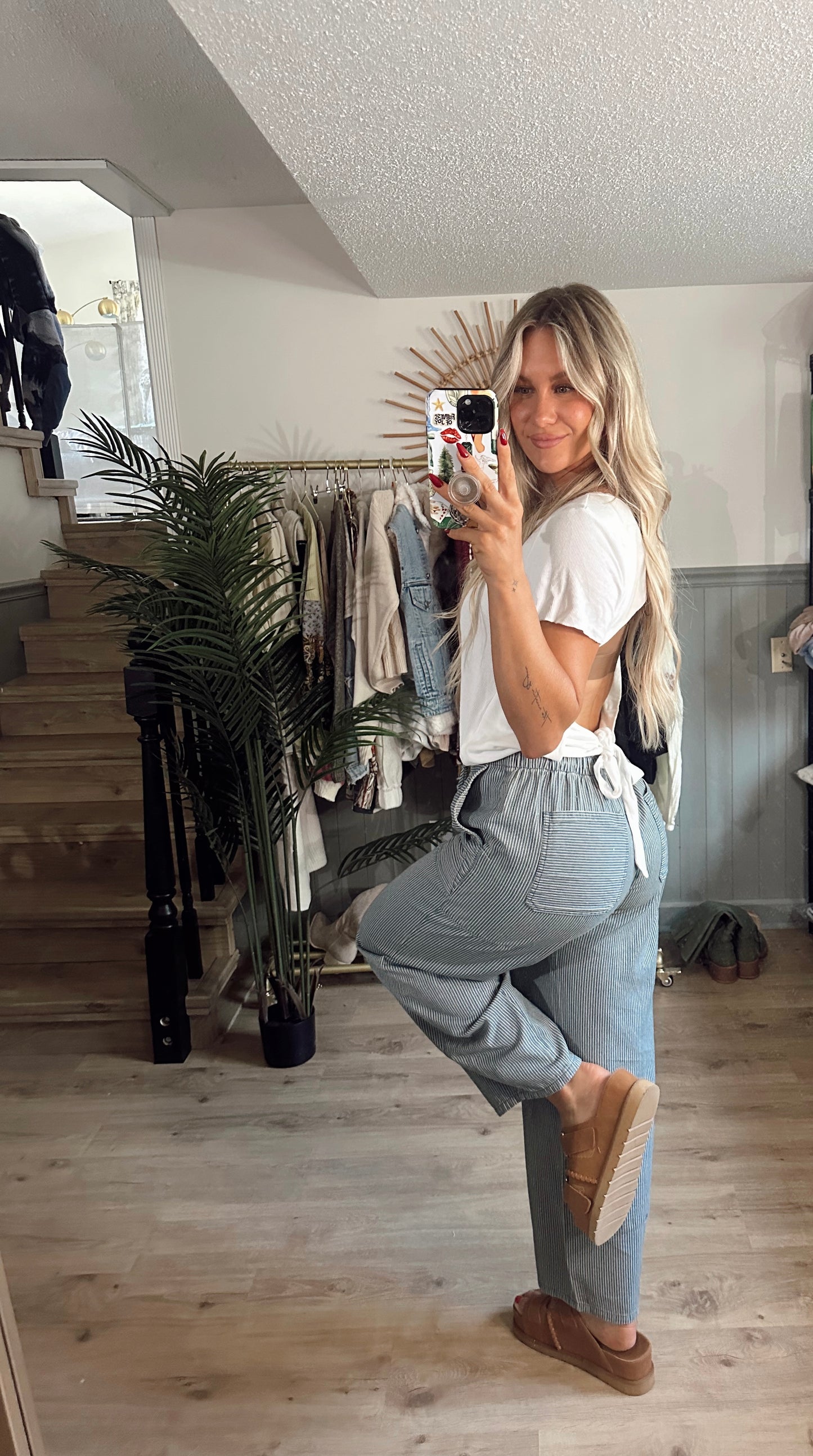 Harbor Stripe Barrel Pants