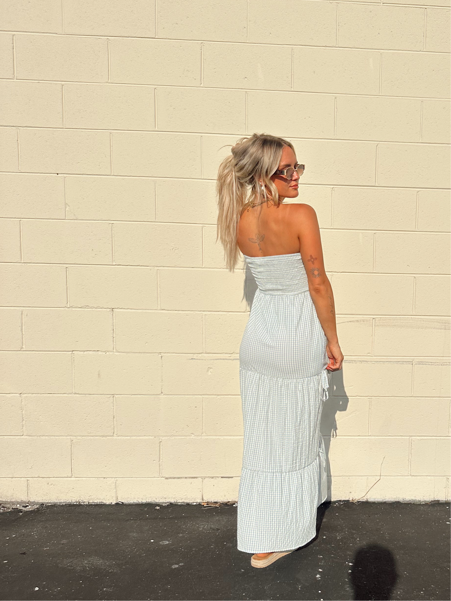 Desert Blossom Gingham Dress