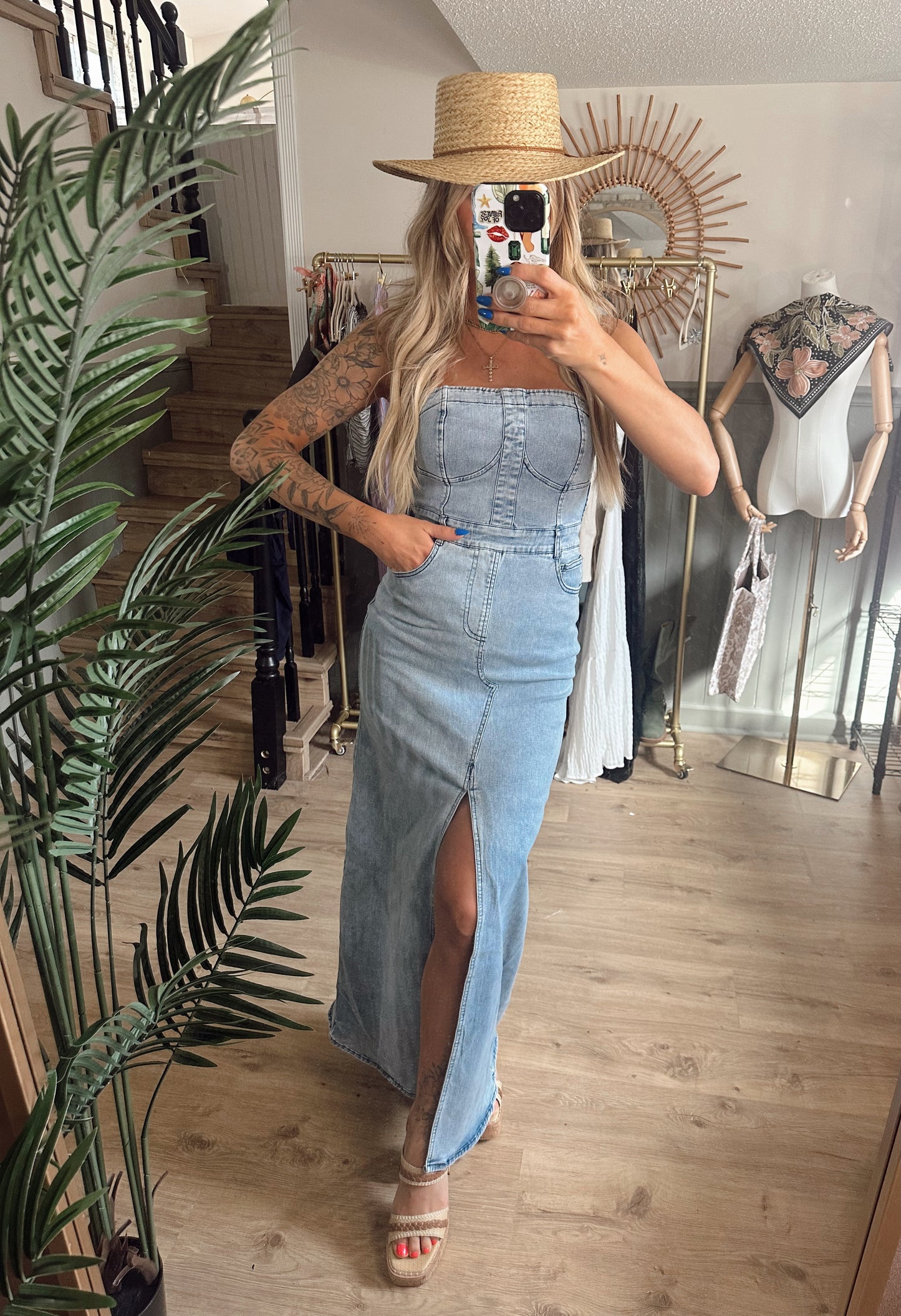 Chelsea Denim Tube Dress