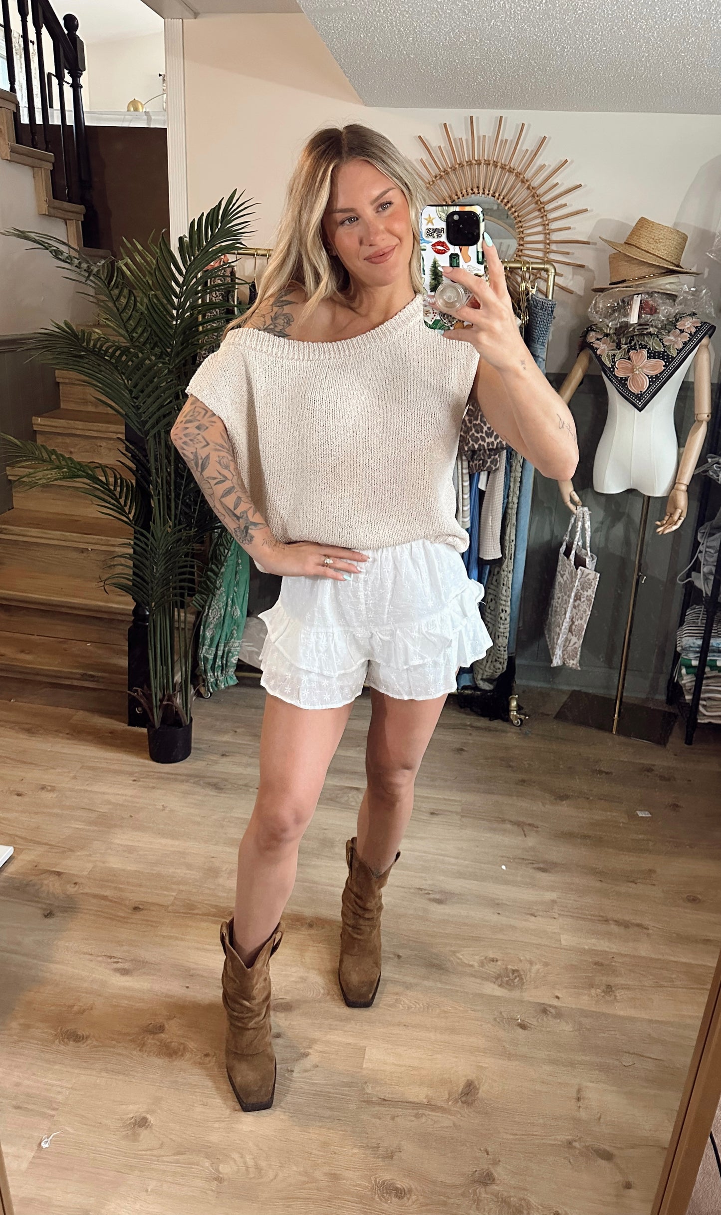 Sandstone Off Shoulder Top