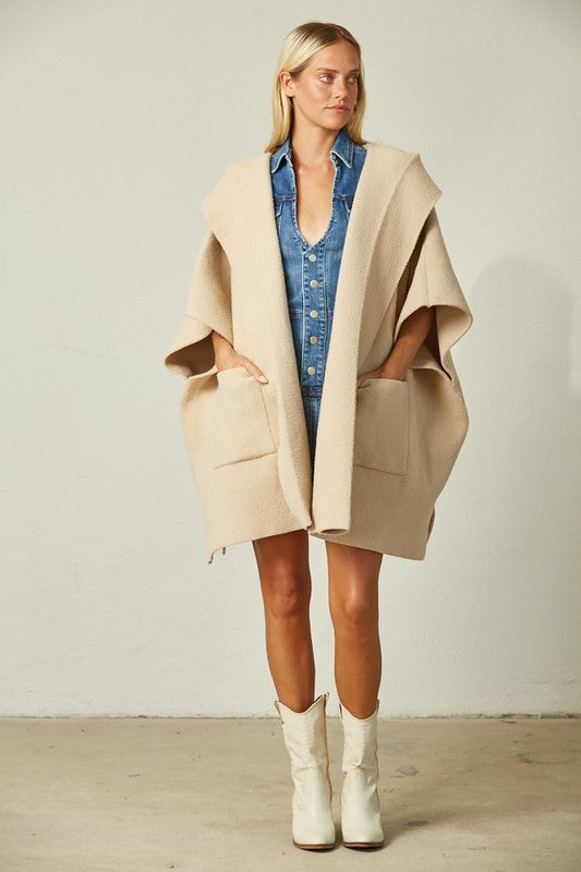Dakota Oversized Hooded Poncho