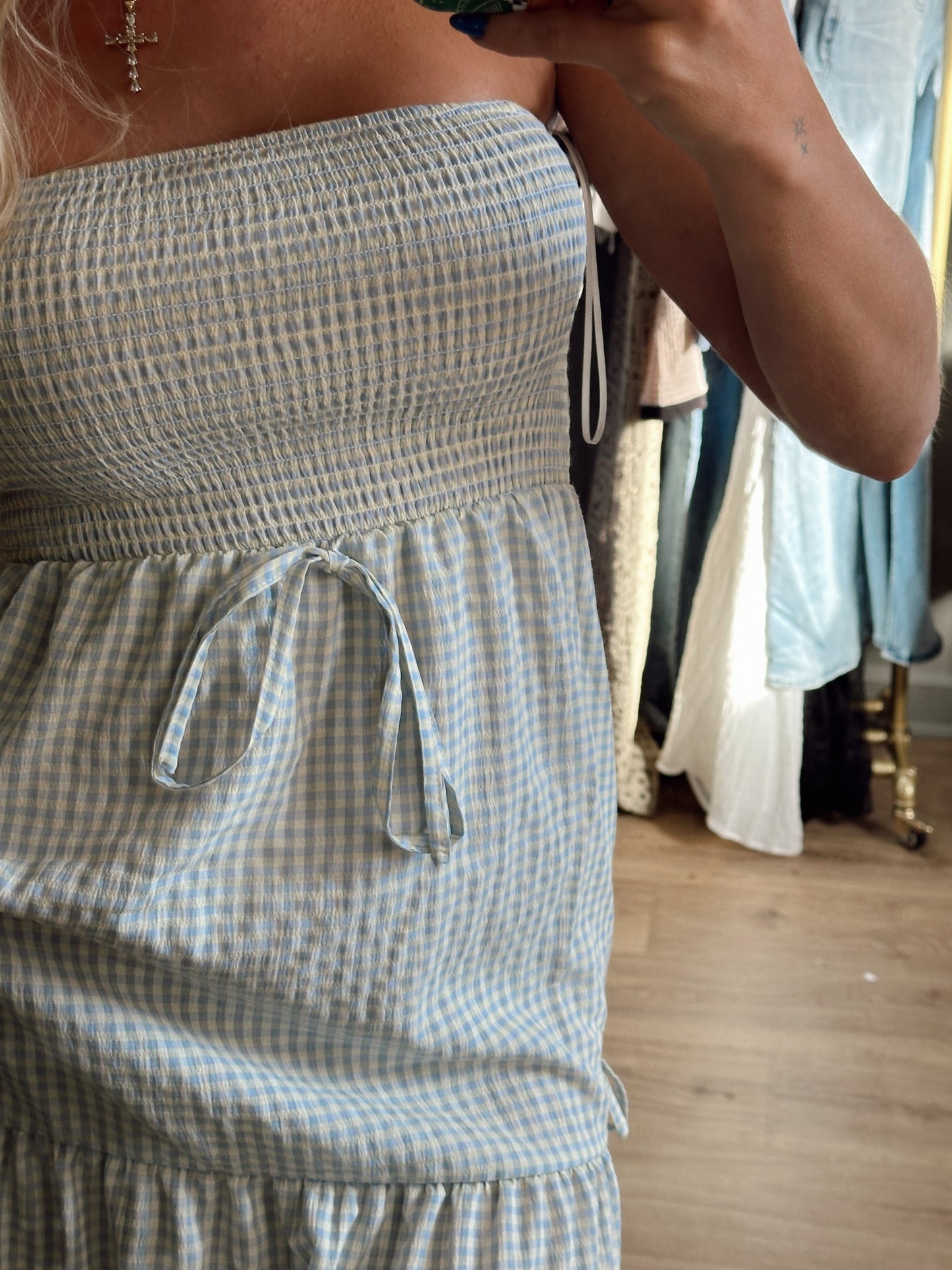 Desert Blossom Gingham Dress