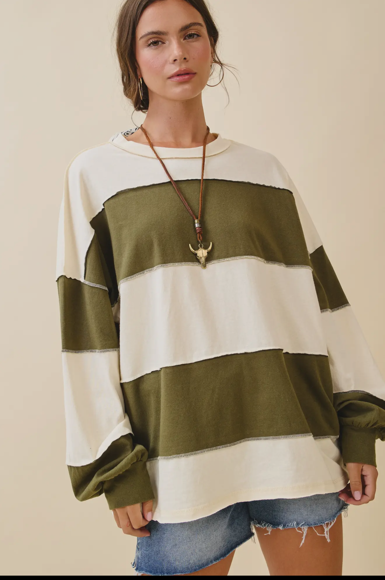 Willow Stripe Slouchy Top