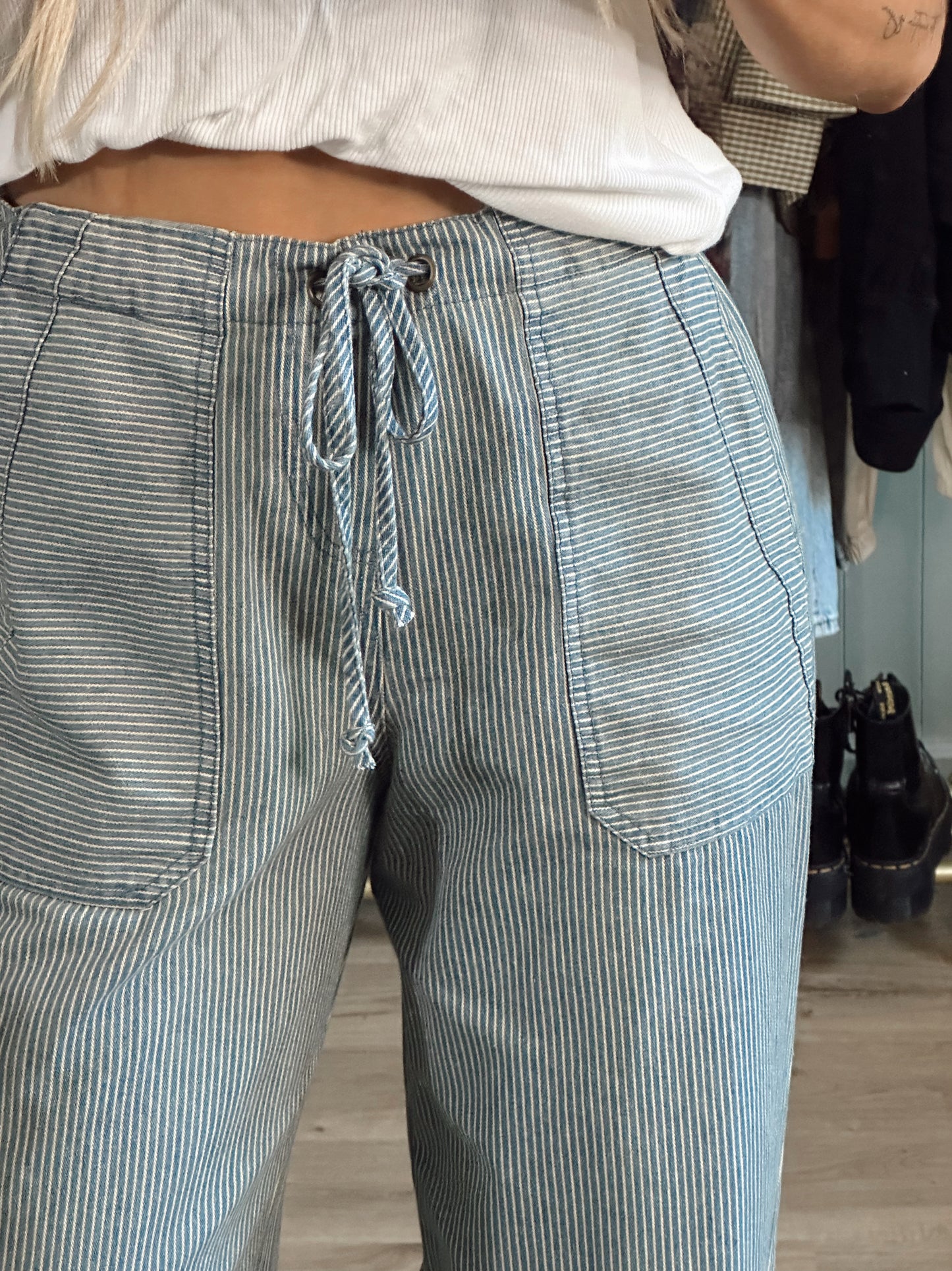 Harbor Stripe Barrel Pants