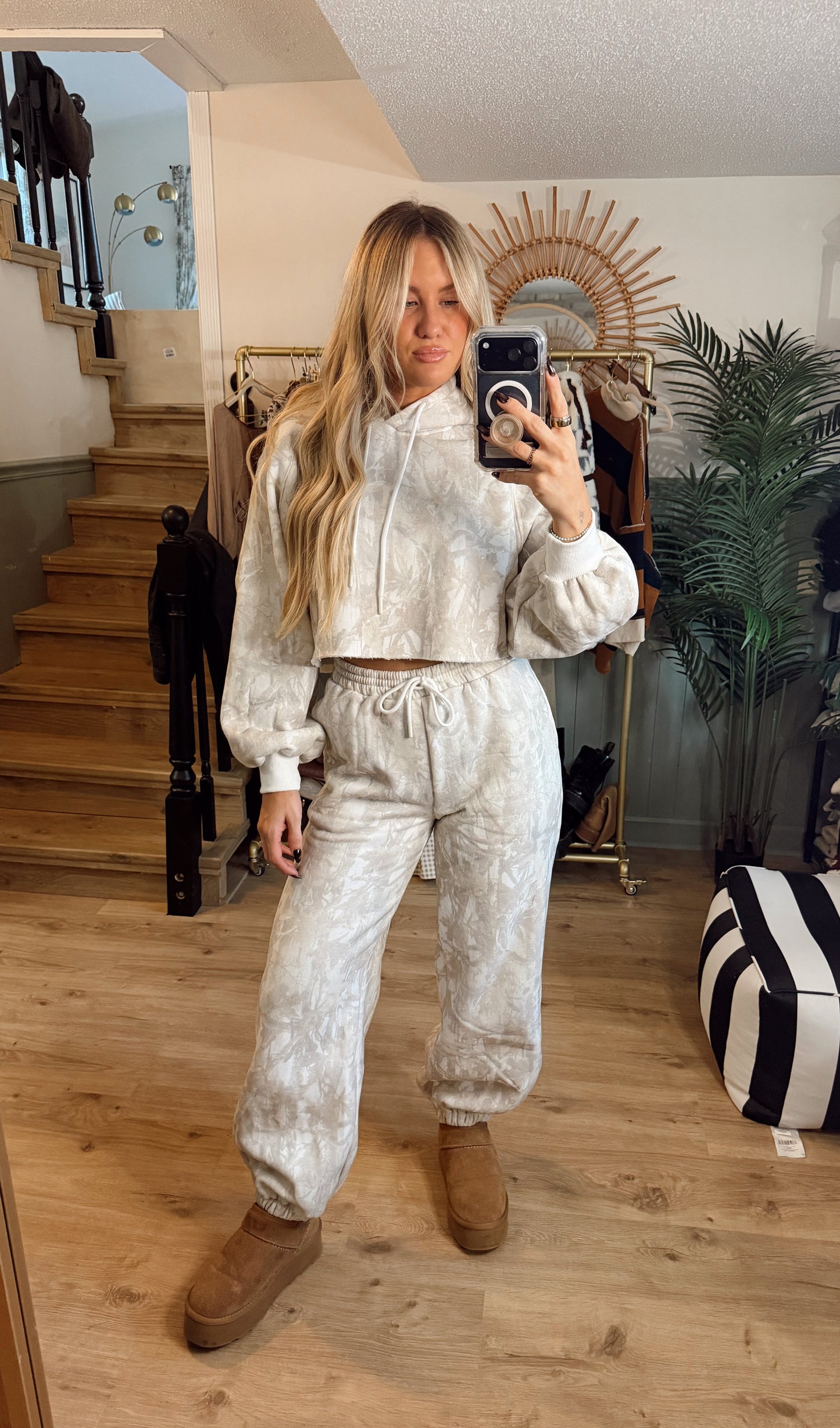 White Camo Lounge Set