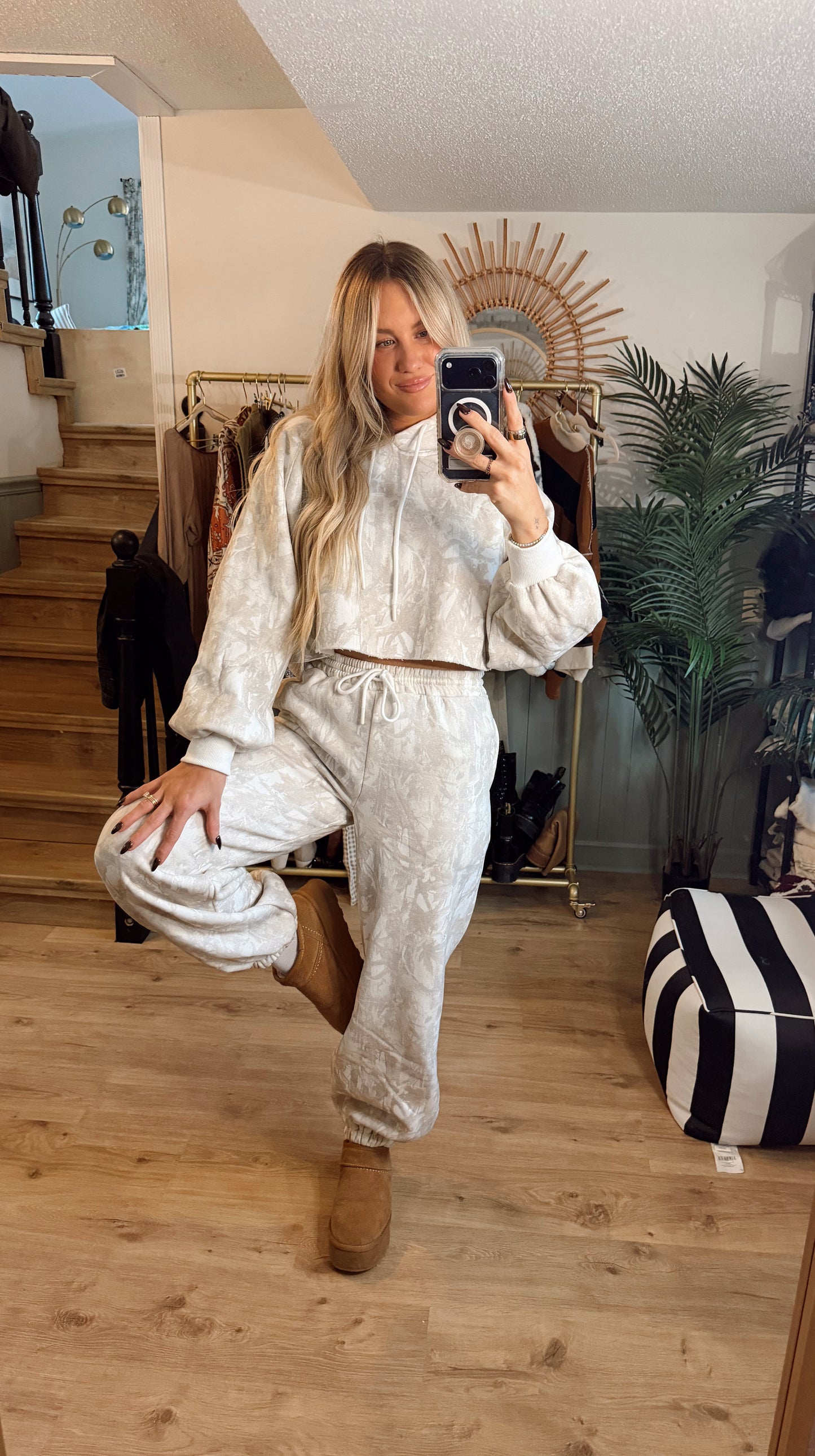 White Camo Lounge Set