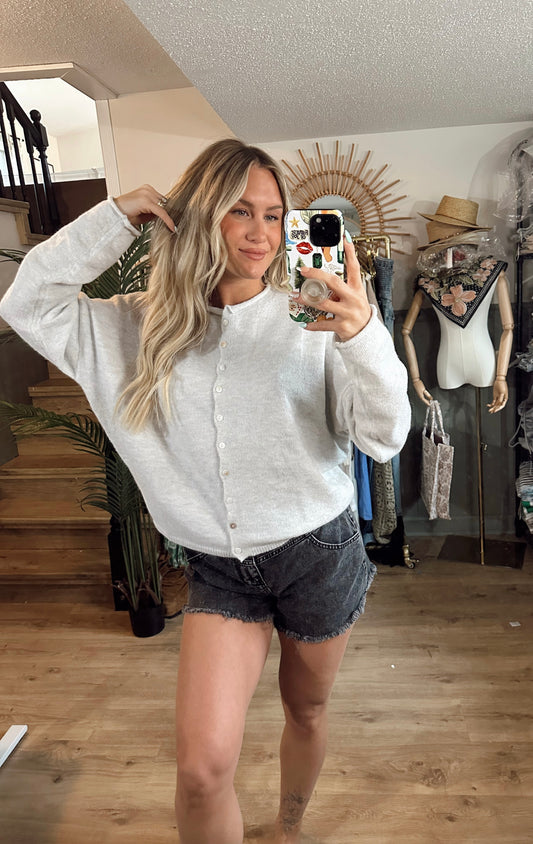 Tidal Gray Cardi