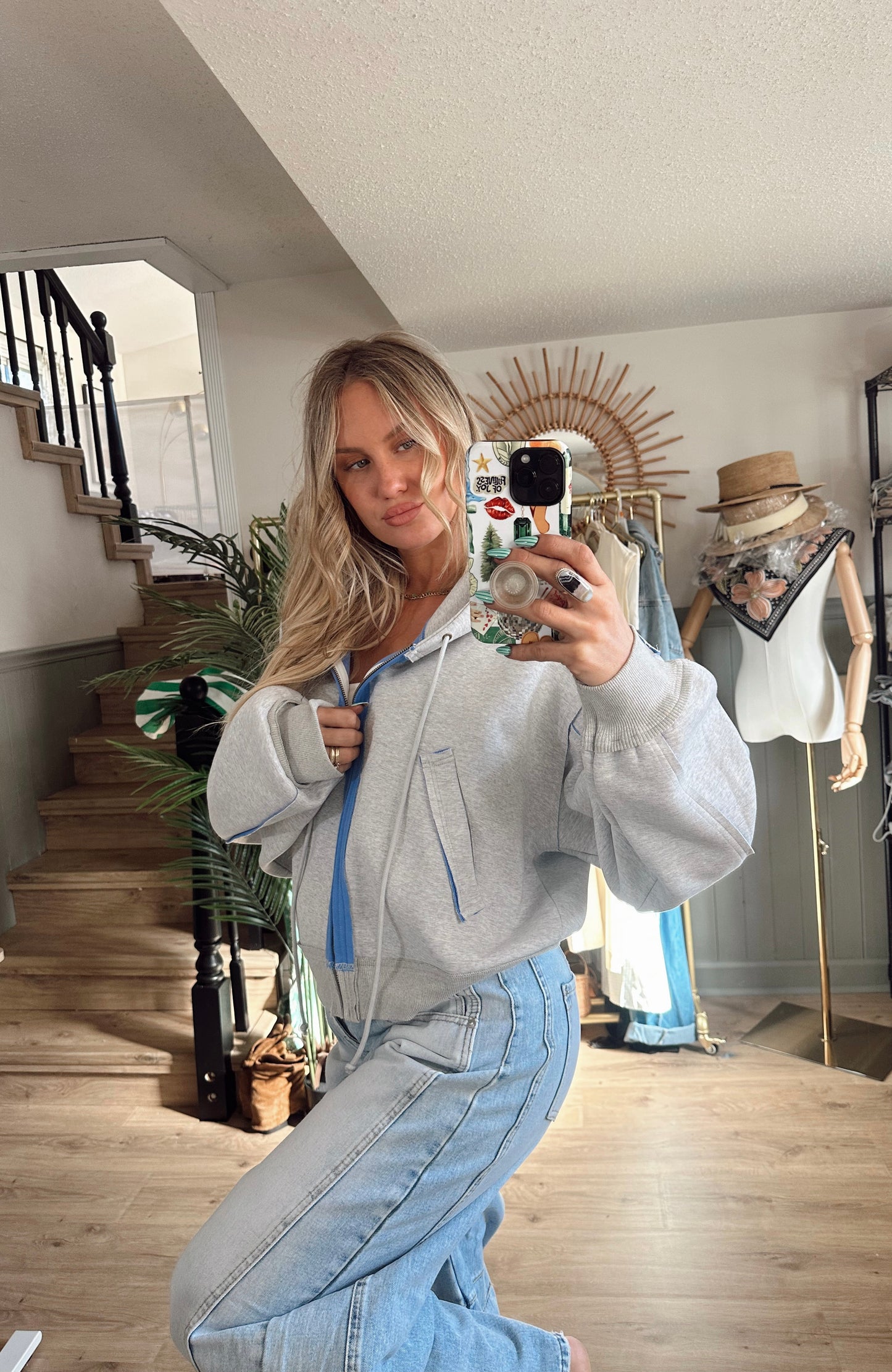 Blue Rush Zip Up