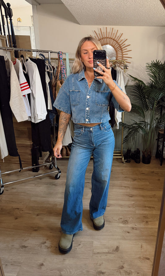Pacific Blue Denim Top