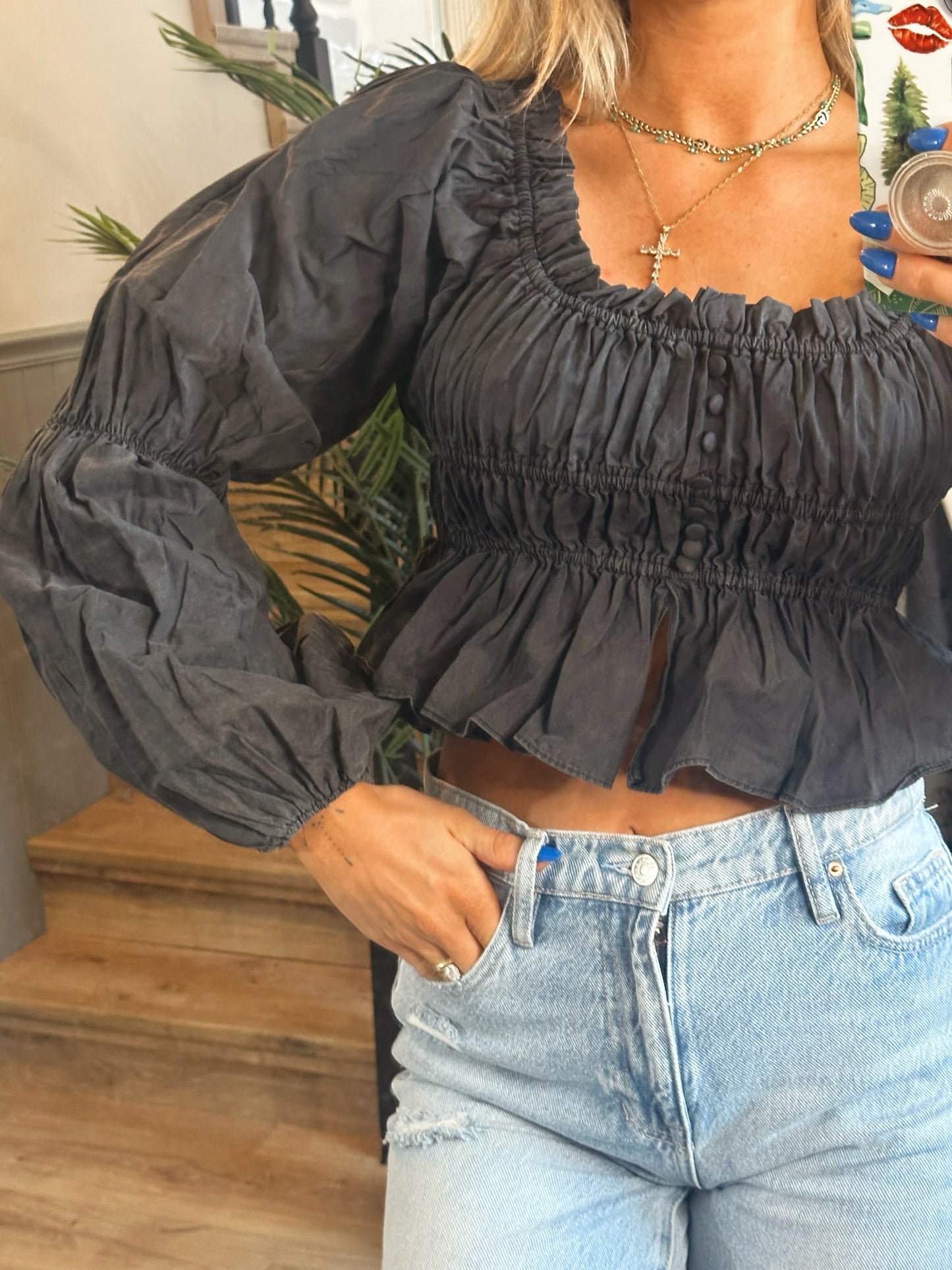 Junie Ruffle Crop