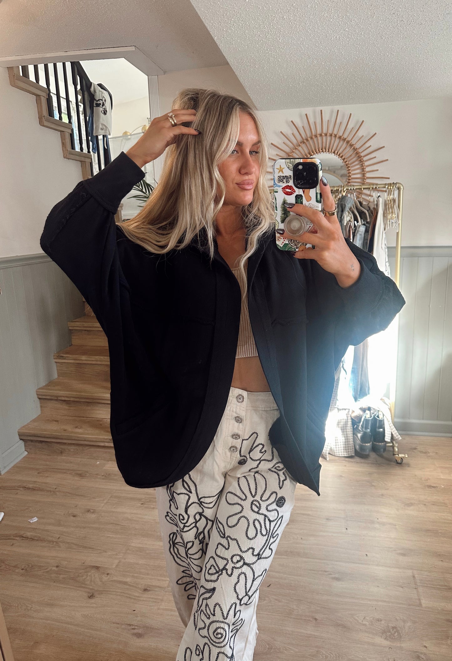 Late Shift Hooded Cardi