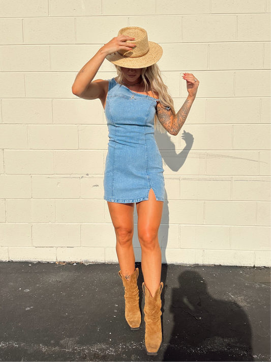 Dune Denim Off Shoulder Dress