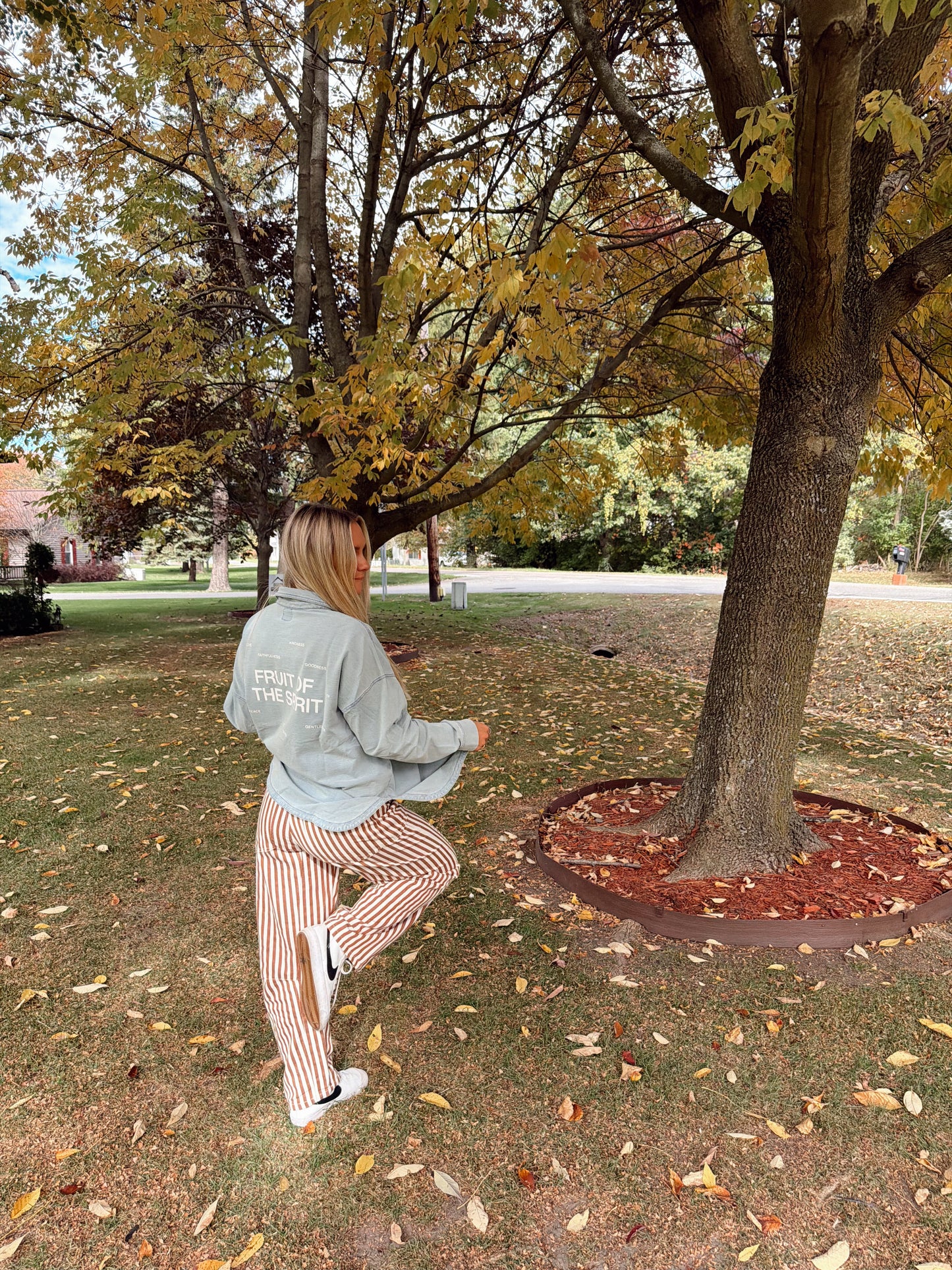 Cinnamon Stripe Utility Pants