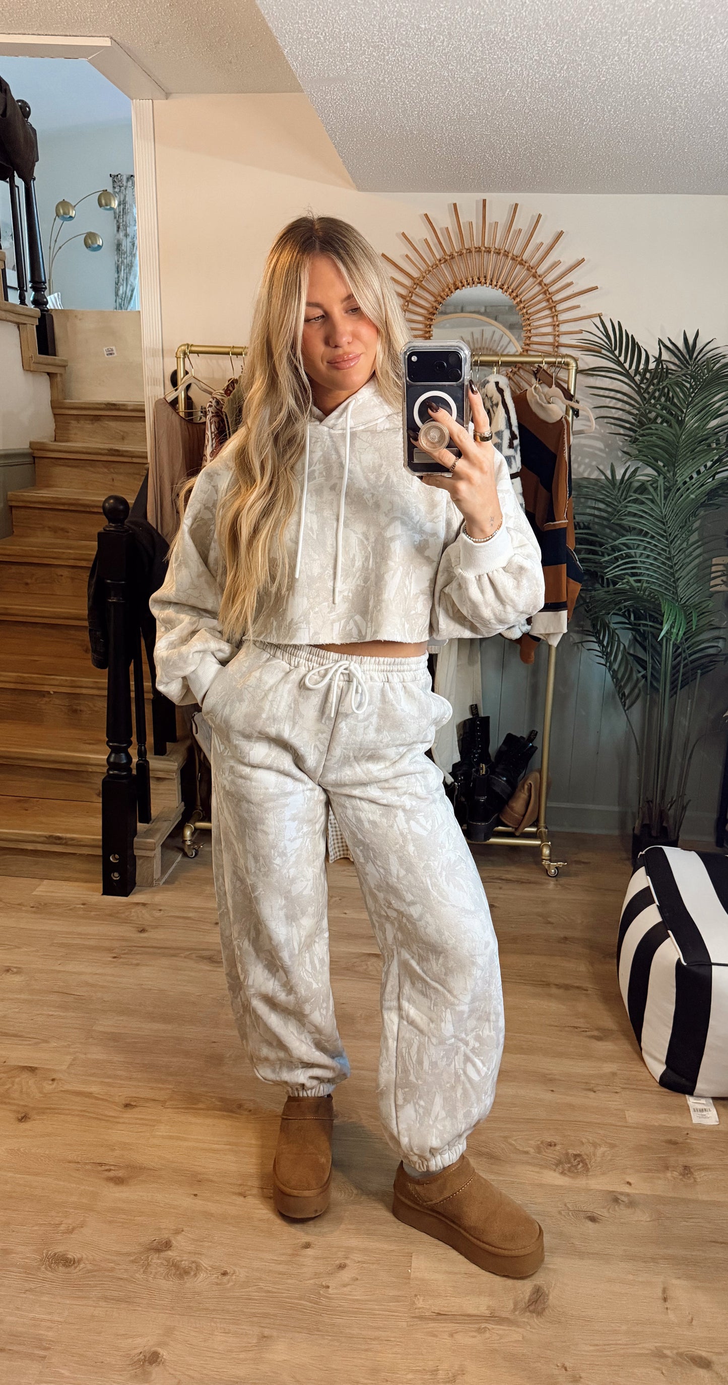 White Camo Lounge Set