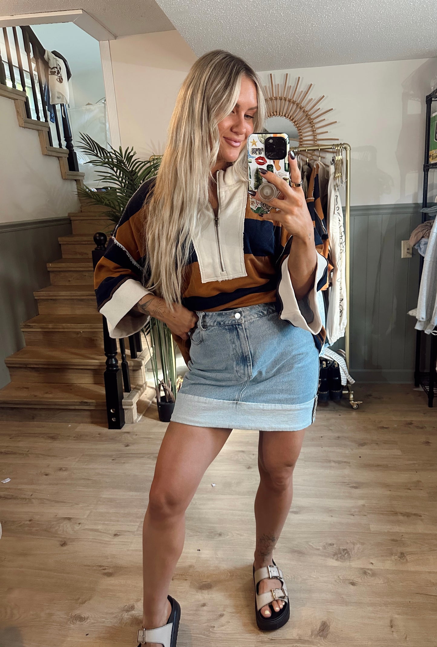 Off The Cuff Denim Skirt