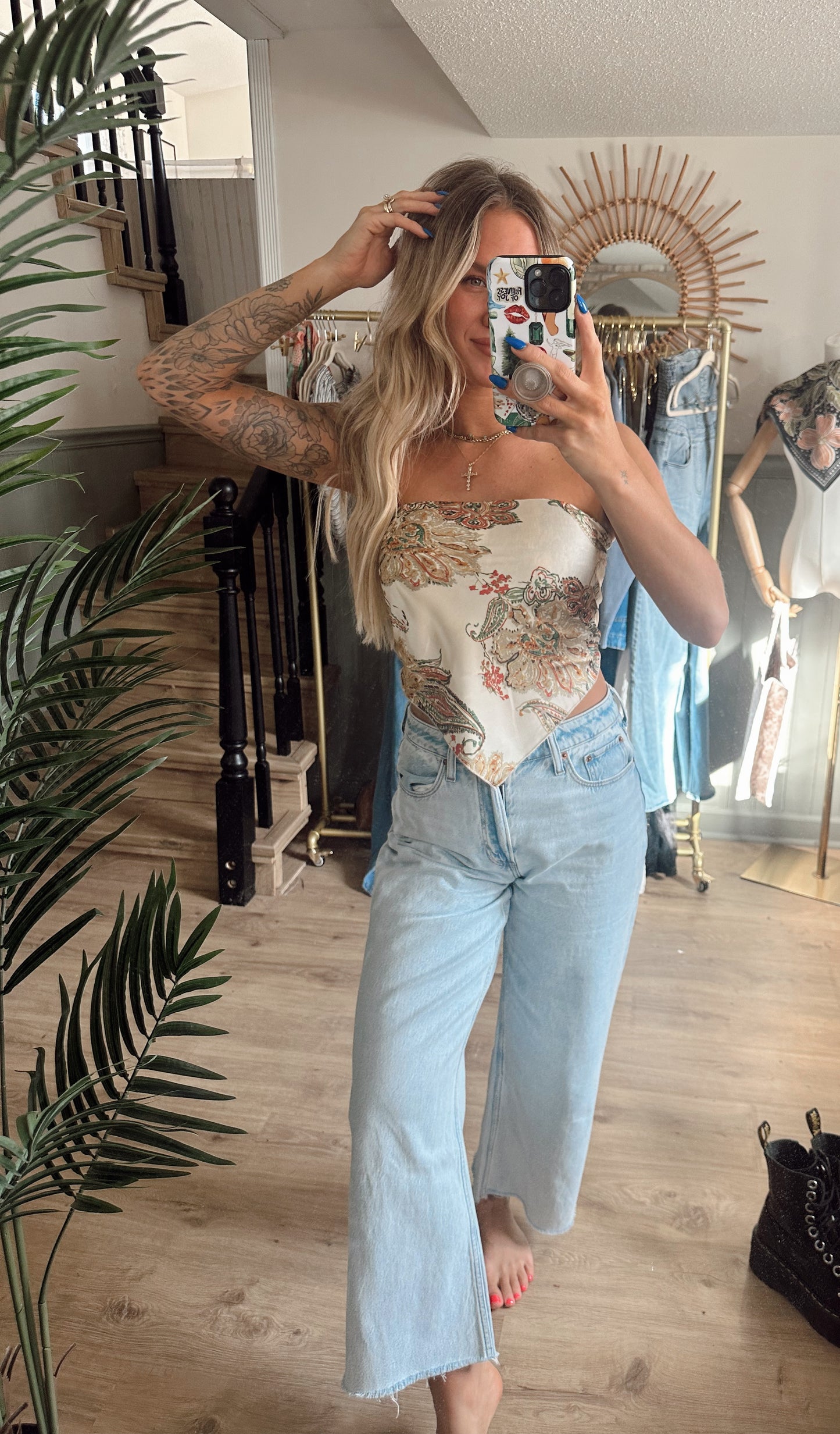 Sol Tides Satin Top