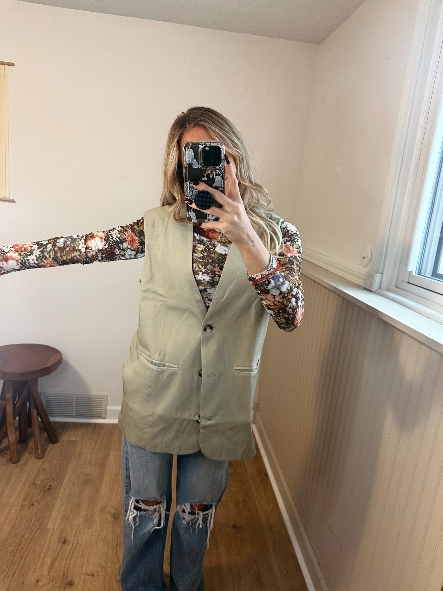 Jade Tailored Oversized Long Vest